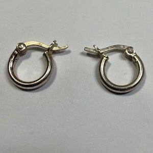 Sterling Silver Huggie Earrings. 1/2 inch diameter